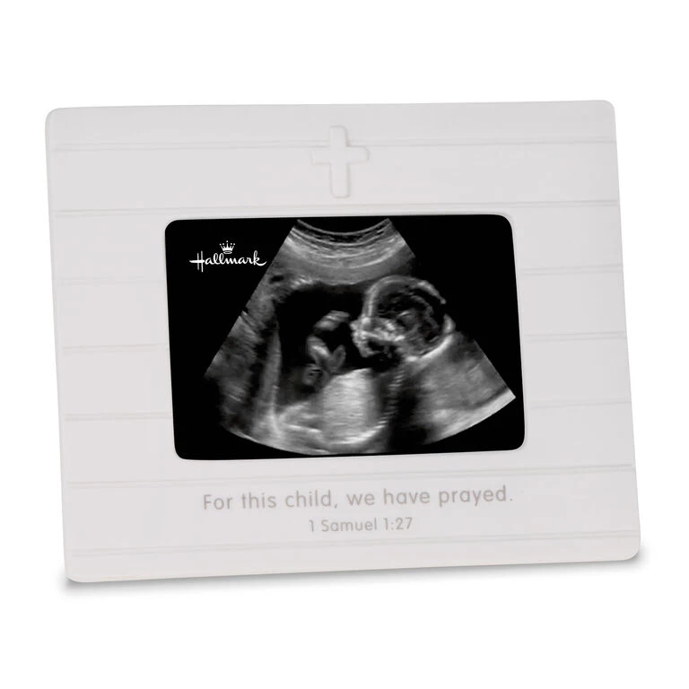 For This Child We Prayed Sonogram Porcelain Picture Frame, 3.75x2.5 Hallmark For This Child We Prayed Sonogram Porcelain Picture Frame, 3.75x2.5 -Hallmark Store Baby Sonogram Porcelain Picture Frame With Bible Verse 1FRG6021 01