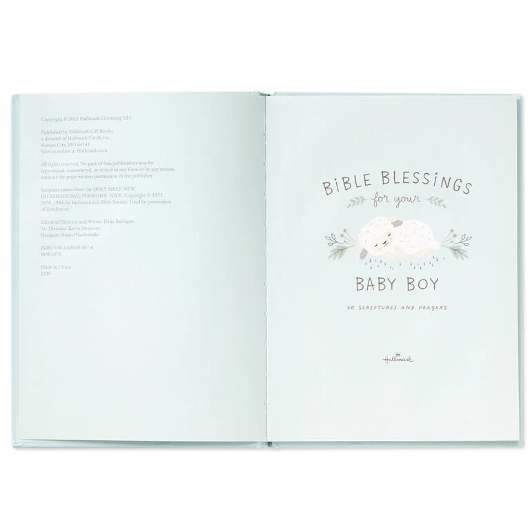 Bible Blessings for Your Baby Boy Book Hallmark Bible Blessings For Your Baby Boy Book -Hallmark Store Bible Blessings for Your Baby Boy Book 1BOK1473 03