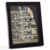 Hallmark Harry Potter™ Friendship And Bravery Hermione Granger™ Framed Quote Sign, 8x10 -Hallmark Store Black and Gold Books and Hermione Quote Framed Sign 1HPO1085 01