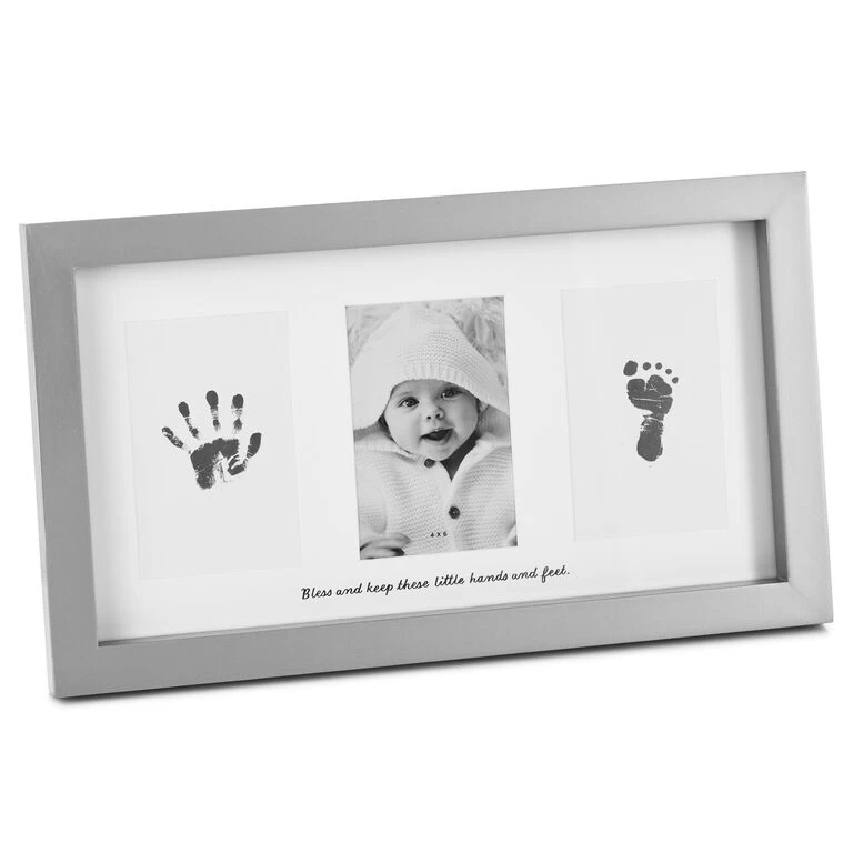 Blessed Baby Handprint and Footprint Picture Frame Kit, 4x6 Hallmark Blessed Baby Handprint And Footprint Picture Frame Kit, 4x6 -Hallmark Store Blessed Baby Handprint and Footprint Picture Frame 1FRG2173 01