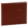 Hallmark Brown Hexagonal Pattern Guest Book -Hallmark Store Brown Faux Leather Geometric Pattern Guest Book 1EDY3152 01