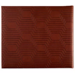 Hallmark Brown Hexagonal Pattern Guest Book -Hallmark Store Brown Faux Leather Geometric Pattern Guest Book 1EDY3152 04