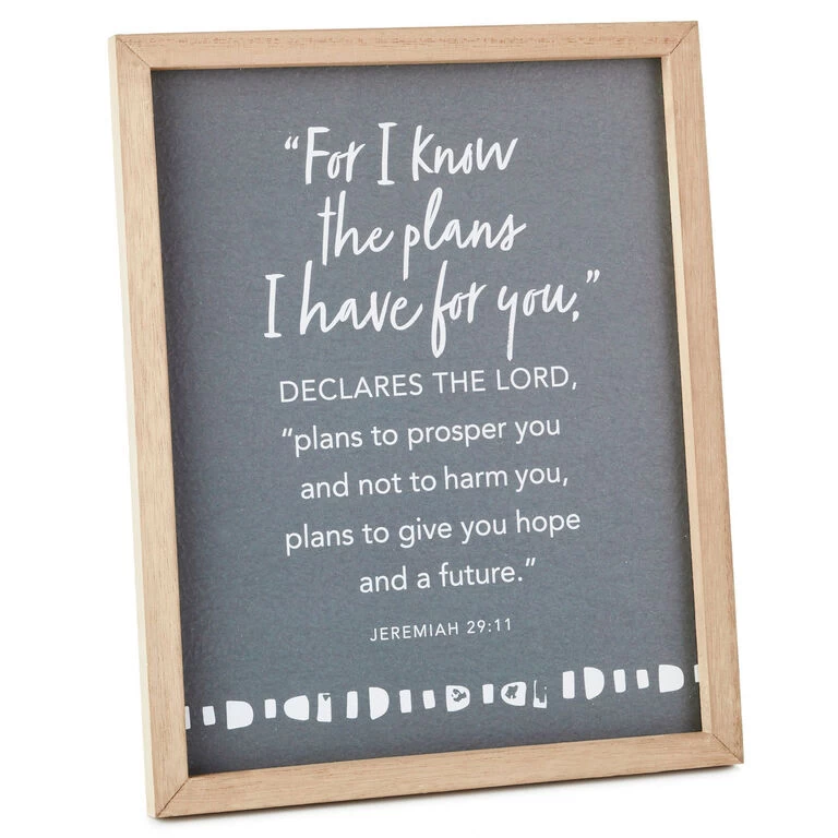 The Plans I Have For You Framed Quote Sign, 8x10 Hallmark The Plans I Have For You Framed Quote Sign, 8x10 -Hallmark Store DaySpring I Know the Plans God Has Wood Quote Sign 1REL2014 01