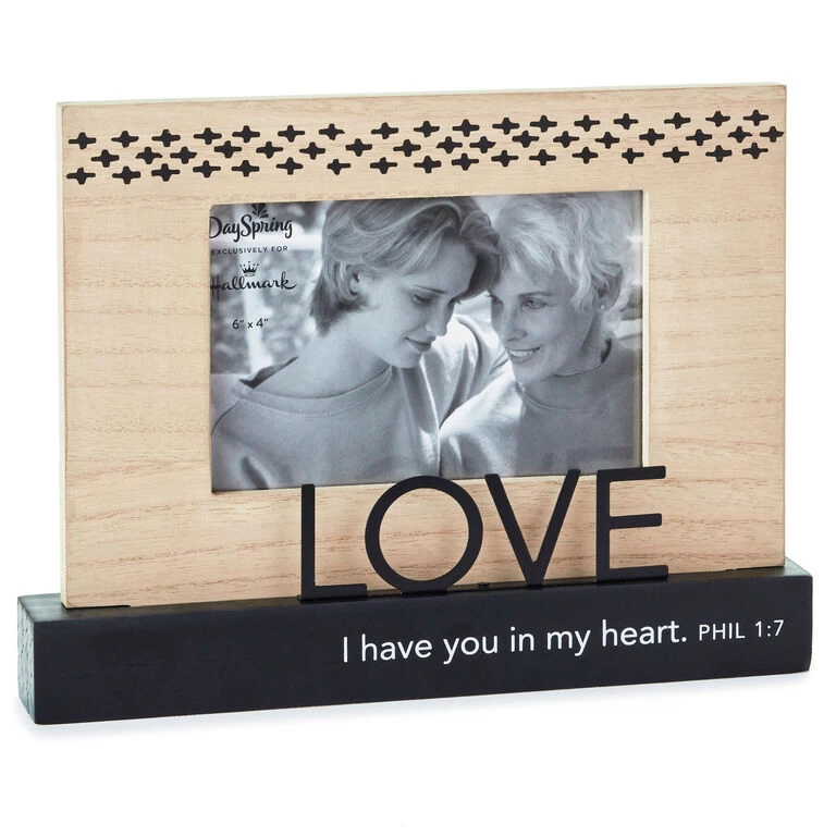 I Have You in My Heart Picture Frame, 4x6 Hallmark I Have You In My Heart Picture Frame, 4x6 -Hallmark Store DaySpring Love Wood and Metal Picture Frame 1REL2012 01