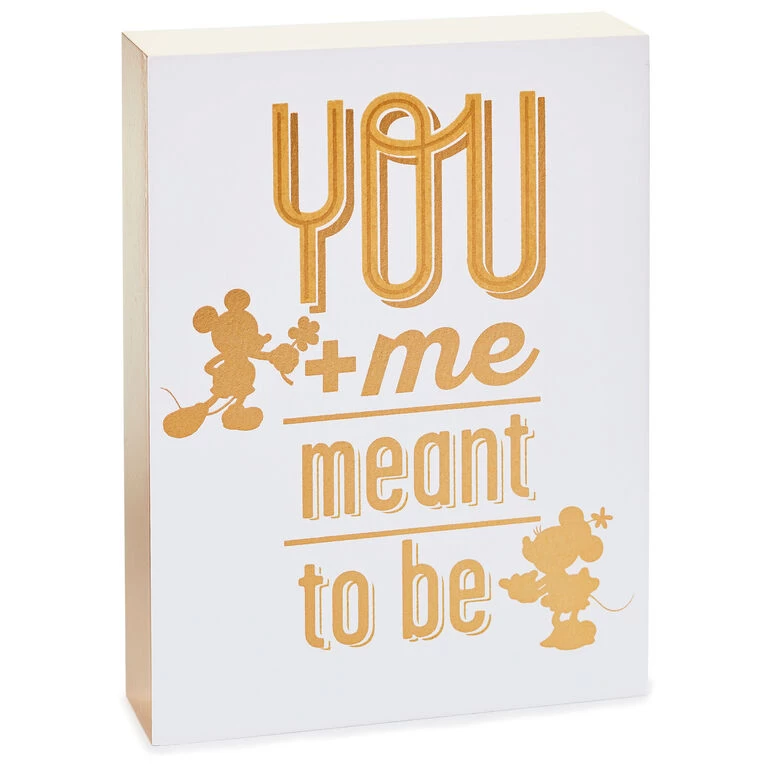 Disney Mickey and Minnie Meant to Be Quote Sign Hallmark Disney Mickey And Minnie Meant To Be Quote Sign -Hallmark Store Disney Mickey and Minnie Meant to Be Sentiment 1DYG2049 01