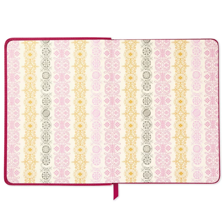 Embossed Border Fuchsia Faux Leather Notebook Hallmark Embossed Border Fuchsia Faux Leather Notebook -Hallmark Store Embossed Border Fuchsia Faux Leather Notebook 5HWJ6937 03