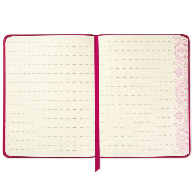 Embossed Border Fuchsia Faux Leather Notebook Hallmark Embossed Border Fuchsia Faux Leather Notebook -Hallmark Store Embossed Border Fuchsia Faux Leather Notebook 5HWJ6937 04