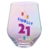 Hallmark Finally 21 Stemless Wine Glass, 16 Oz. -Hallmark Store Finally 21 Stemless Wine Glass 1BID1089 01