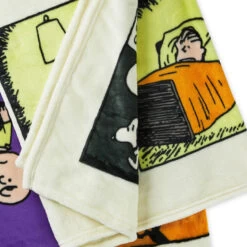 Hallmark Peanuts® Franken-Snoopy Comic Blanket, 50x60 -Hallmark Store Frankenstein Snoopy Comic Strip Blanket 1HGN1516 05