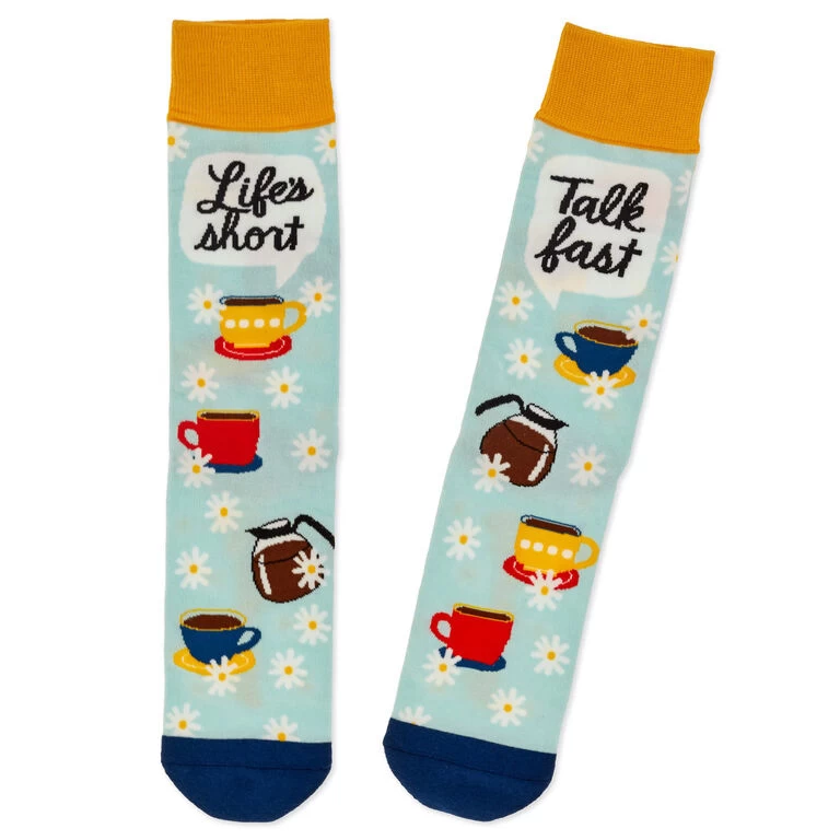 Gilmore Girls Life's Short, Talk Fast Crew Socks Hallmark Gilmore Girls Life's Short, Talk Fast Crew Socks -Hallmark Store Gilmore Girls Lifes Short Talk Fast Crew Socks 1PCL1011 01