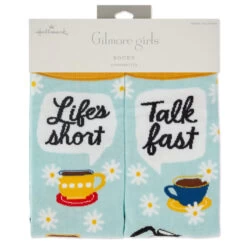 Hallmark Gilmore Girls Life's Short, Talk Fast Crew Socks 4 Hallmark Gilmore Girls Life's Short, Talk Fast Crew Socks -Hallmark Store Gilmore Girls Lifes Short Talk Fast Crew Socks 1PCL1011 04