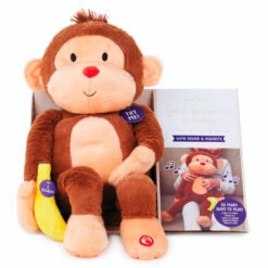 Hallmark Goin' Bananas Monkey Singing Stuffed Animal, 12" -Hallmark Store Goin Bananas Interactive Monkey Stuffed Animal With Sound 1PSB2187 04