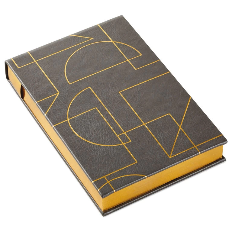 Gold Geometric Faux Leather Small List Pad Hallmark Gold Geometric Faux Leather Small List Pad -Hallmark Store Gold Geometric Faux Leather Small Memo Pad 1SOM3821 01