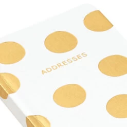 Hallmark Gold Polka Dots Address Book -Hallmark Store Gold Polka Dots Address Book 1ADD1620 06