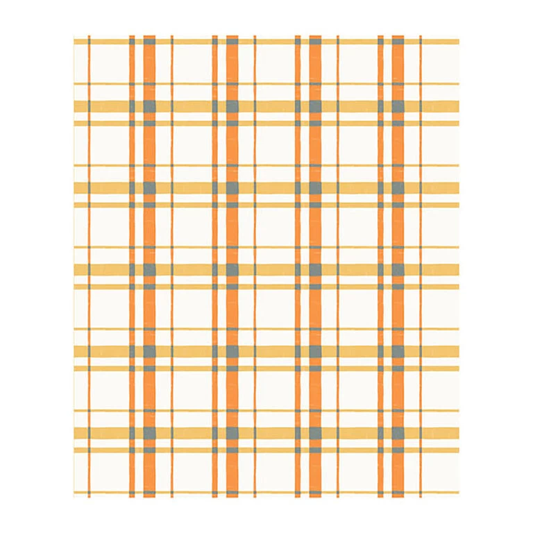 Fall Plaid Fleece Blanket, 50x60 Hallmark Fall Plaid Fleece Blanket, 50x60 -Hallmark Store Gold and Orange Plaid Throw Blanket 1FAL1829 01