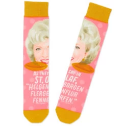 Hallmark Rose The Golden Girls St. Olaf Novelty Crew Socks -Hallmark Store Golden Girls Rose Funny Novelty Crew Socks 1GOL1053 02