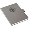 Hallmark Gray Etched Compass Faux Leather Notebook -Hallmark Store Gray Etched Compass Faux Leather Notebook 1HWJ1851 01