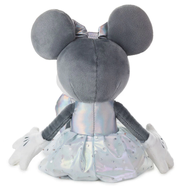 Disney 100 Years of Wonder Minnie Mouse Plush, 15.5" Hallmark Disney 100 Years Of Wonder Minnie Mouse Plush, 15.5" -Hallmark Store Gray and Iridescent Minnie Mouse Stuffed Animal 1DYG2078 02