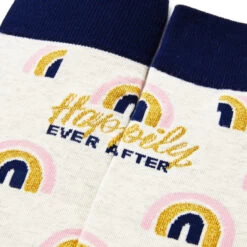 Hallmark Channel Happily Ever After Novelty Crew Socks -Hallmark Store Hallmark Channel 1 Fan Rainbows Novelty Crew Socks 1HKC2243 03