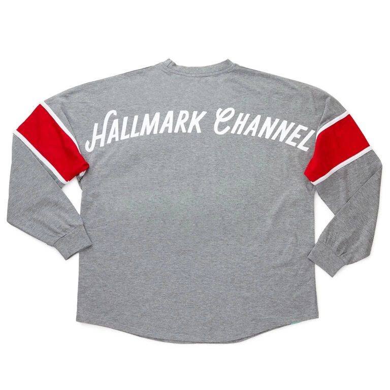 Hallmark Channel Merry Movie Watching Long Sleeve Jersey, X-Large Hallmark Channel Merry Movie Watching Long Sleeve Jersey, X-Large -Hallmark Store Hallmark Channel Movie Watching Long Sleeve Shirt 1XKT3547 02