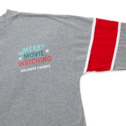 Hallmark Channel Merry Movie Watching Long Sleeve Jersey, X-Large 4 Hallmark Channel Merry Movie Watching Long Sleeve Jersey, X-Large -Hallmark Store Hallmark Channel Movie Watching Long Sleeve Shirt 1XKT3547 03