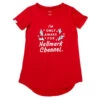 Hallmark Channel Only Awake Oversized Women's Red Sleep Shirt, Small/Medium 1 Hallmark Channel Only Awake Oversized Women's Red Sleep Shirt, Small/Medium -Hallmark Store Hallmark Channel Only Awake Sleep Shirt 1XKT3531 01