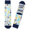 Hallmark Channel Peace & Love Novelty Crew Socks 2 Hallmark Channel Peace & Love Novelty Crew Socks -Hallmark Store Hallmark Channel Peace and Love Floral Crew Socks 1HKC2301 01