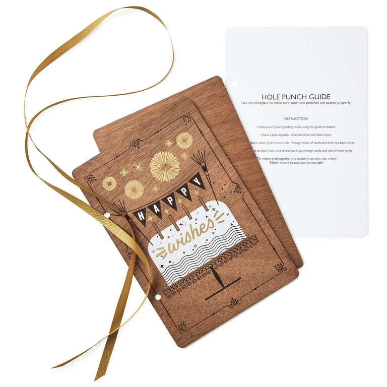 Happy Wishes Birthday Card Keeper Hallmark Happy Wishes Birthday Card Keeper -Hallmark Store Happy Wishes Cake and Candles Birthday Card Keeper 1CKP1709 02