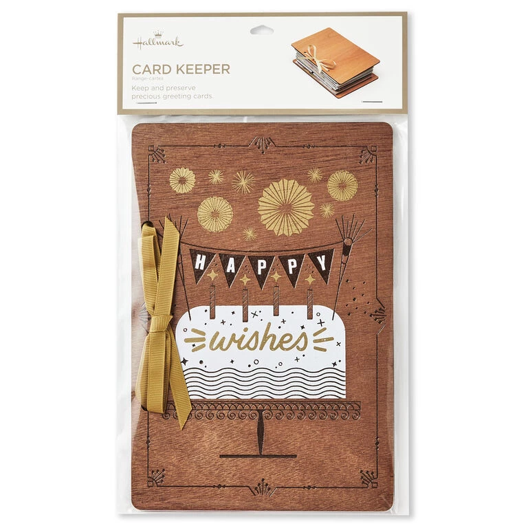 Happy Wishes Birthday Card Keeper Hallmark Happy Wishes Birthday Card Keeper -Hallmark Store Happy Wishes Cake and Candles Birthday Card Keeper 1CKP1709 03