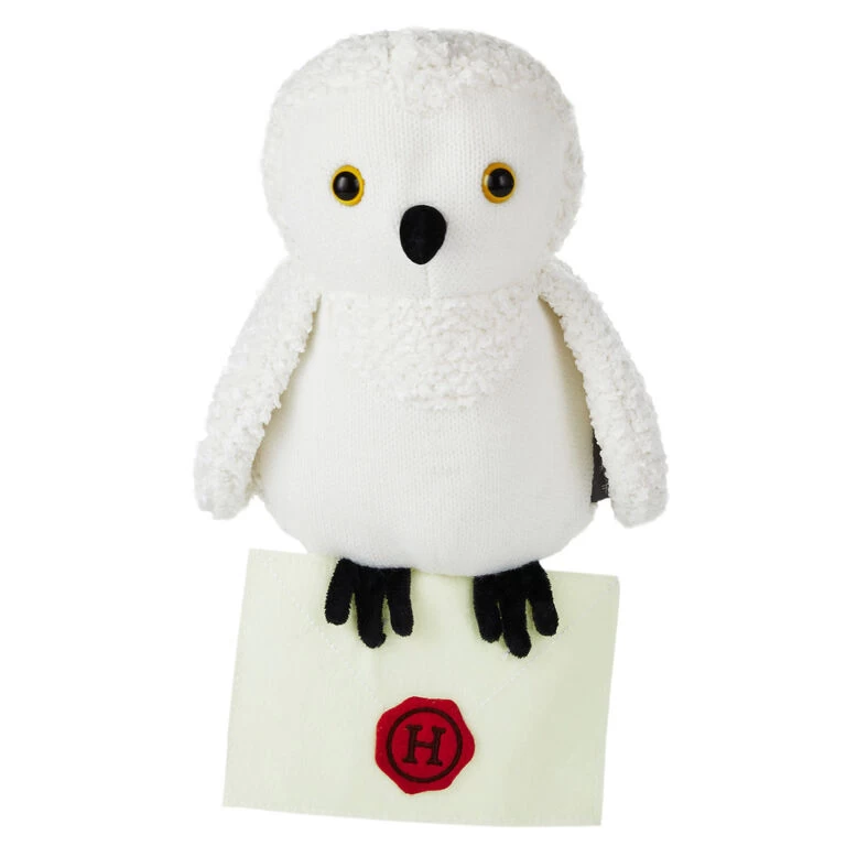 Harry Potter™ Hedwig™ Stuffed Animal, 9" Hallmark Harry Potter™ Hedwig™ Stuffed Animal, 9" -Hallmark Store Harry Potter Hedwig Owl Knitted Stuffed Animal 1BBY4812 01