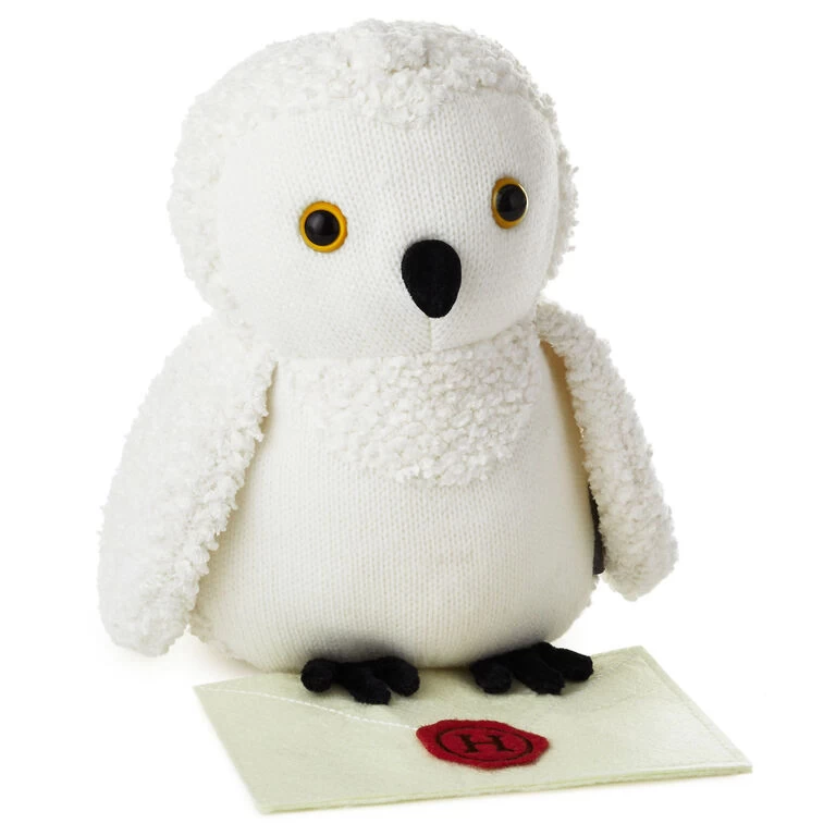 Harry Potter™ Hedwig™ Stuffed Animal, 9" Hallmark Harry Potter™ Hedwig™ Stuffed Animal, 9" -Hallmark Store Harry Potter Hedwig Owl Knitted Stuffed Animal 1BBY4812 03