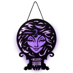 Hallmark Disney The Haunted Mansion Madam Leota Lighted Hanging Sign, 11x16 -Hallmark Store Haunted Mansion Madame Leota Metal Sign With Light 1HGN1503 04
