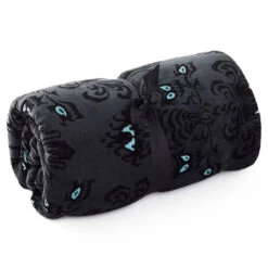 Hallmark Disney The Haunted Mansion Glow-in-the-Dark Throw Blanket, 50x60 -Hallmark Store Haunted Mansion Wallpaper Pattern Fuzzy Blanket 1HGN1280 03