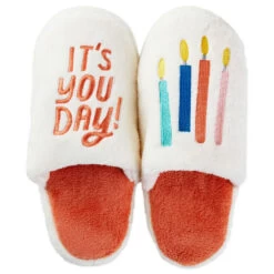 Hallmark It's You Day Birthday Slippers With Sound, Small/Medium