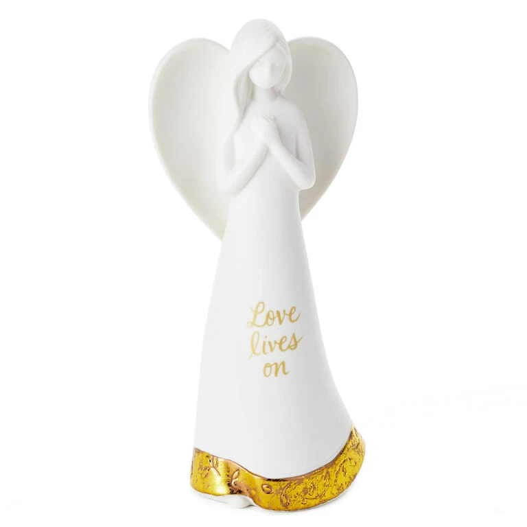 Love Lives On Angel Figurine, 8.5" Hallmark Love Lives On Angel Figurine, 8.5" -Hallmark Store Joanne Eschrich Bereavement Angel Figurine 1JOA2108 01