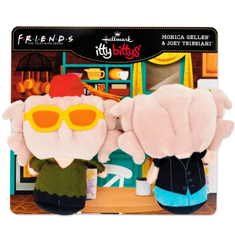 itty bittys® Friends Joey and Monica Plush, Set of 2 Hallmark Itty Bittys® Friends Joey And Monica Plush, Set Of 2 -Hallmark Store Joey and Monica Turkey Heads Plush Friends itty bittys 1KDD2071 03