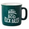 Hallmark Kick Bass Ceramic Mug, 15 Oz. -Hallmark Store Kick Bass Fishing Puns Mug 1BRW3235 01