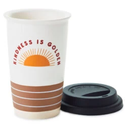 Hallmark Kindness Is Golden Ceramic Travel Mug, 9 Oz. 4 Hallmark Kindness Is Golden Ceramic Travel Mug, 9 Oz. -Hallmark Store Kindness Is Golden Sunshine Ceramic Travel Mug 1SNN1004 03