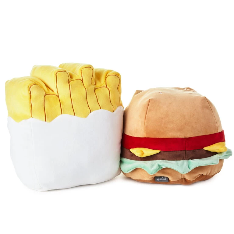 Large Better Together Burger and Fries Magnetic Plush, 10.25" Hallmark Large Better Together Burger And Fries Magnetic Plush, 10.25" -Hallmark Store Large Better Together Burger and Fries Magnetic Plush 1KID1609 02