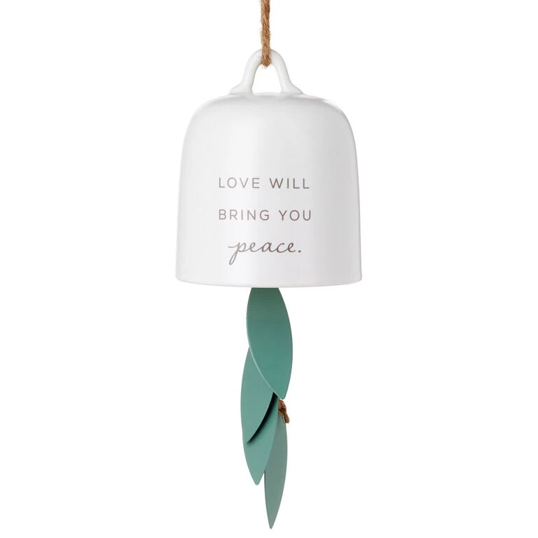 Love Will Bring You Peace Ceramic Wind Chime Hallmark Love Will Bring You Peace Ceramic Wind Chime -Hallmark Store Love and Peace Ceramic Wind Chime Bell 1BMK1618 01