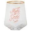 Hallmark Make My Rosé Geometric Stemless Wine Glass, 19 Oz. -Hallmark Store Make My Ros Geometric Stemless Wine Glass 1BRW3240 01