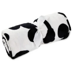 Hallmark Disney Mickey Mouse Silhouettes Throw Blanket, 50x60 -Hallmark Store Mickey Mouse Silhouette BlackWhite Plush Blanket 1DYG2056 03