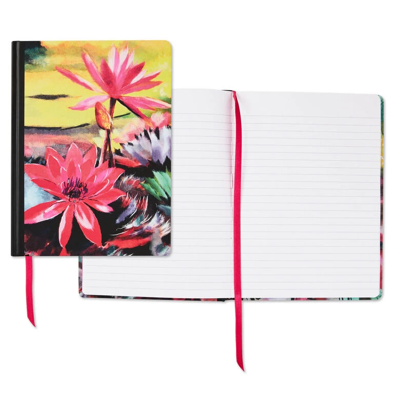 ArtLifting Floral Artwork Journal, 6x8 Hallmark ArtLifting Floral Artwork Journal, 6x8 -Hallmark Store Midori Suiren Lotus and Poppy Artlifting Journal 3HWJ2117 02