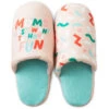 Hallmark Moms Just Want To Have Fun Slippers With Sound, Small/Medium -Hallmark Store Moms Just Want To Have Fun Slippers With Music 1SLP1016 01