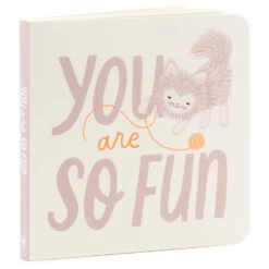 Hallmark MopTops Furry Cat Stuffed Animal With You Are So Fun Board Book -Hallmark Store MopTops Plush Cat Stuffed Animal Board Book 1KID1533 04