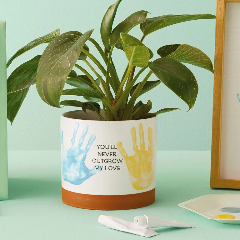Never Outgrow My Love Planter Handprint Kit Hallmark Never Outgrow My Love Planter Handprint Kit -Hallmark Store Never Outgrow My Love Planter With Paints 1BBY4851 02