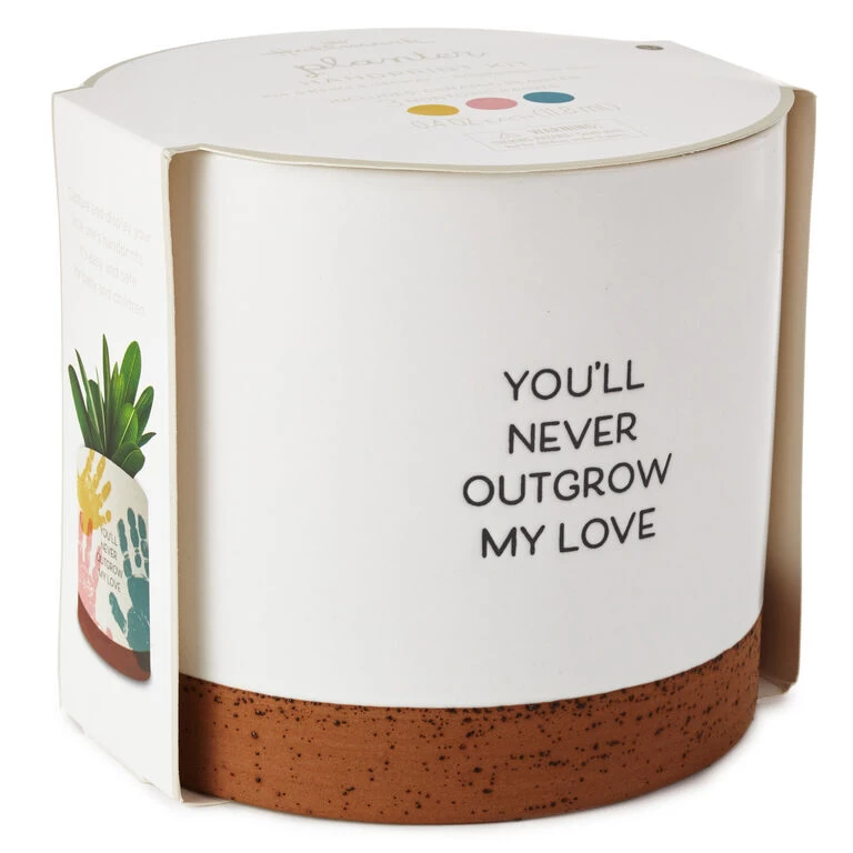 Never Outgrow My Love Planter Handprint Kit Hallmark Never Outgrow My Love Planter Handprint Kit -Hallmark Store Never Outgrow My Love Planter With Paints 1BBY4851 03