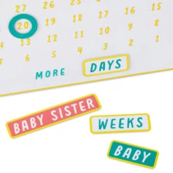 Hallmark So Excited To Meet You Magnetic Baby Countdown Board -Hallmark Store New Baby Pregnancy Countdown Calendar 1BBY4821 03
