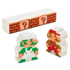 Hallmark Nintendo Super Mario Bros.® Mario And Luigi Salt And Pepper Shakers, Set Of 3 -Hallmark Store Nintendo Super Mario Luigi Salt And Pepper Shaker Set 1NIT1001 03