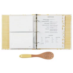 Hallmark Pasta Recipe Organizer Book With Wooden Strainer Spoon 4 Hallmark Pasta Recipe Organizer Book With Wooden Strainer Spoon -Hallmark Store PastaThemed Recipe Binder With Wood Spoon 1TOG1035 03